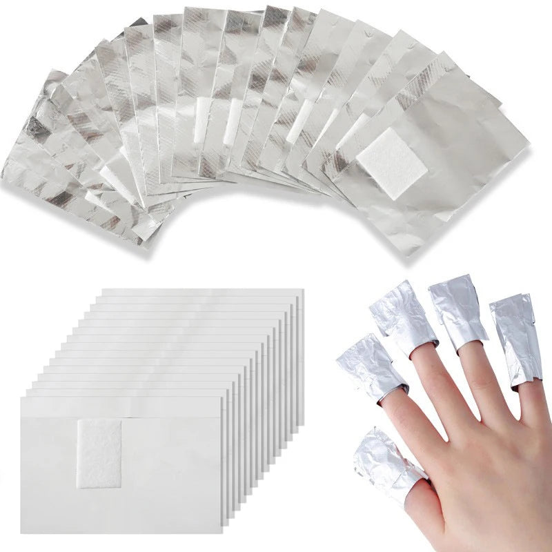 Aluminium Foil Nail Removal Wraps – 100 Pcs for Gel & Acrylic Removal