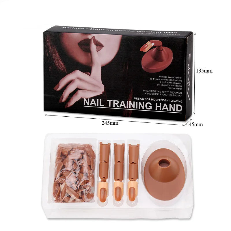 Nail Training Hand with Base – Practice Model for Beginners & Professionals