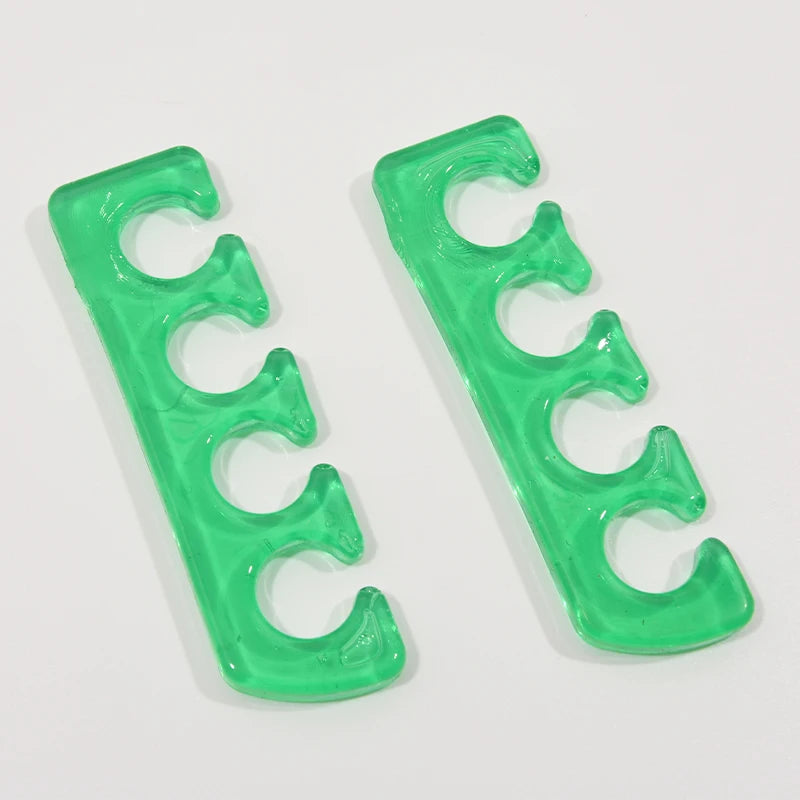 2pcs Soft Silicone Toe & Finger Separators – Flexible Nail Polish Pedicure Spacers in 5 Colours