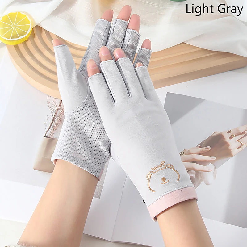 Anti-UV Fingerless Nail Gloves – UV Gel Shield for Manicure Protection