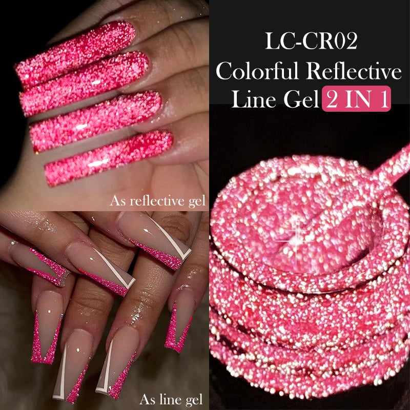 LILYCUTE 7ml Super Bright Metallic Gel Polish – Silver Mirror Effect