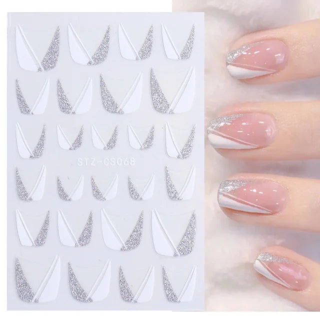 Gradient 3D Jelly Nail Stickers – Ombre Red & Pink Blush Translucent Gel Polish Wraps & More