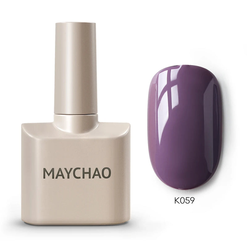 MAYCHAO 12ml Gel Nail Polish – 48 Vibrant Colors, Semi-Permanent UV LED Glossy & Frosted Finish