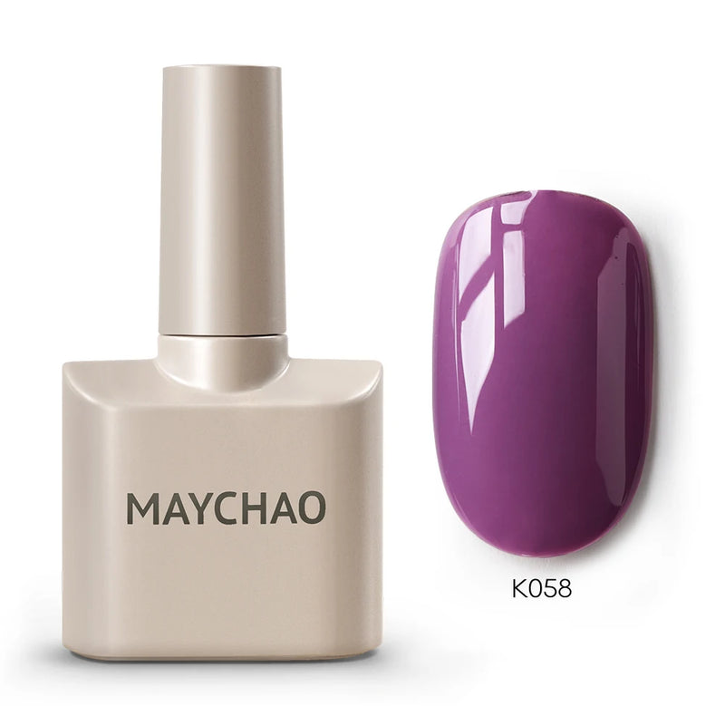 MAYCHAO 12ml Gel Nail Polish – 48 Vibrant Colors, Semi-Permanent UV LED Glossy & Frosted Finish