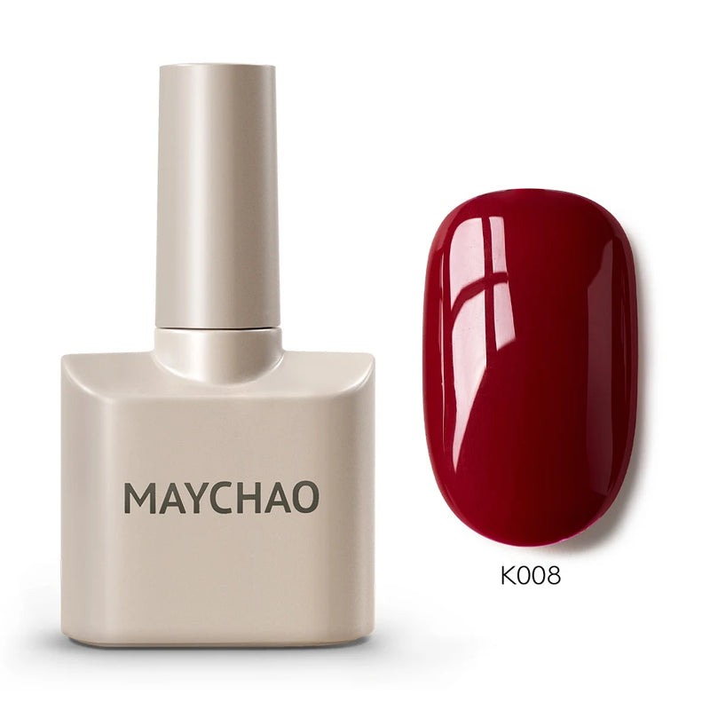 MAYCHAO 12ml Gel Nail Polish – 48 Vibrant Colors, Semi-Permanent UV LED Glossy & Frosted Finish