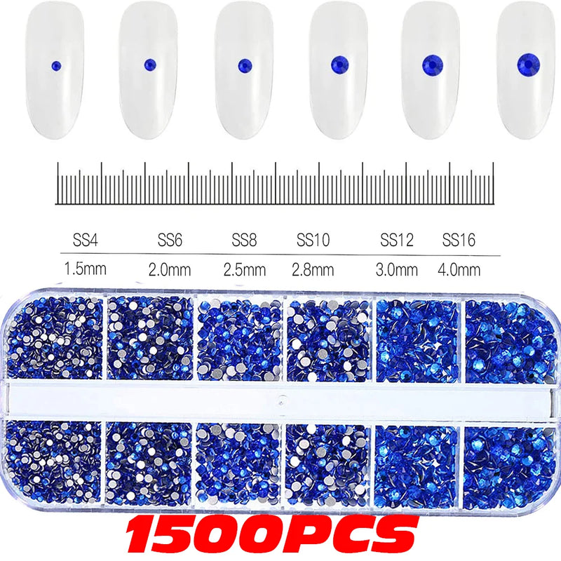 10,000PCS Mini Nail Rhinestones – Mixed Colours Glitter Crystal Stones Flatback Nail Charms