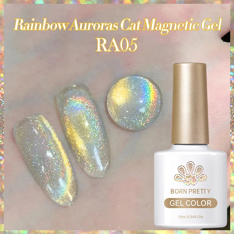 BORN PRETTY Auroras Cat Magnetic Gel Nail Polish 10ml – Semi-Permanent Jelly Glass Effect