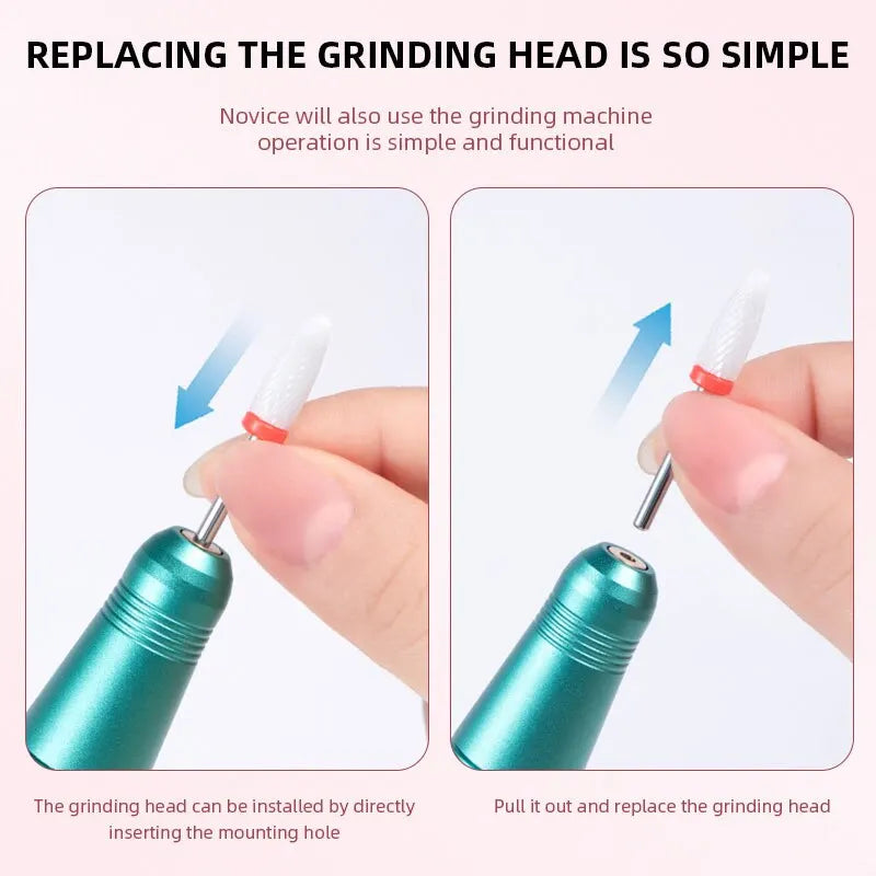 Wireless Nail Drill Pen USB Nail File Polishing Pen Rechargeable Nail Drill Machine Portable Drill