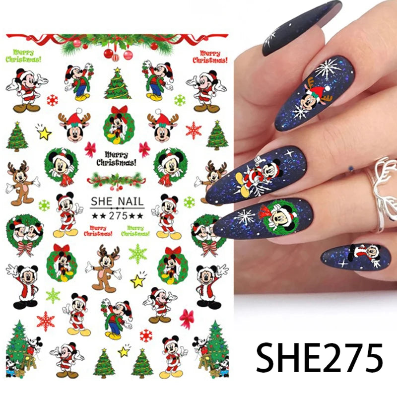 1pc Cartoon Mini Nail Stickers – 3D Cartoon Decal Stickers for Nail Art Decorations