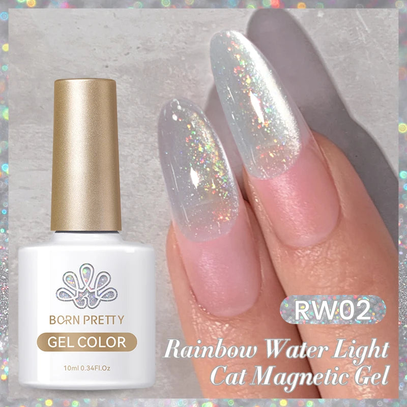 BORN PRETTY 10ml Silver Water Light Cat Magnetic Gel Nail Polish – Semi Permanent