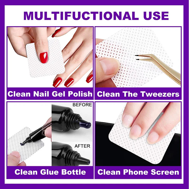 Lint-Free Nail Wipes – Soft, Absorbent & Multi-Purpose Cleaning Pads