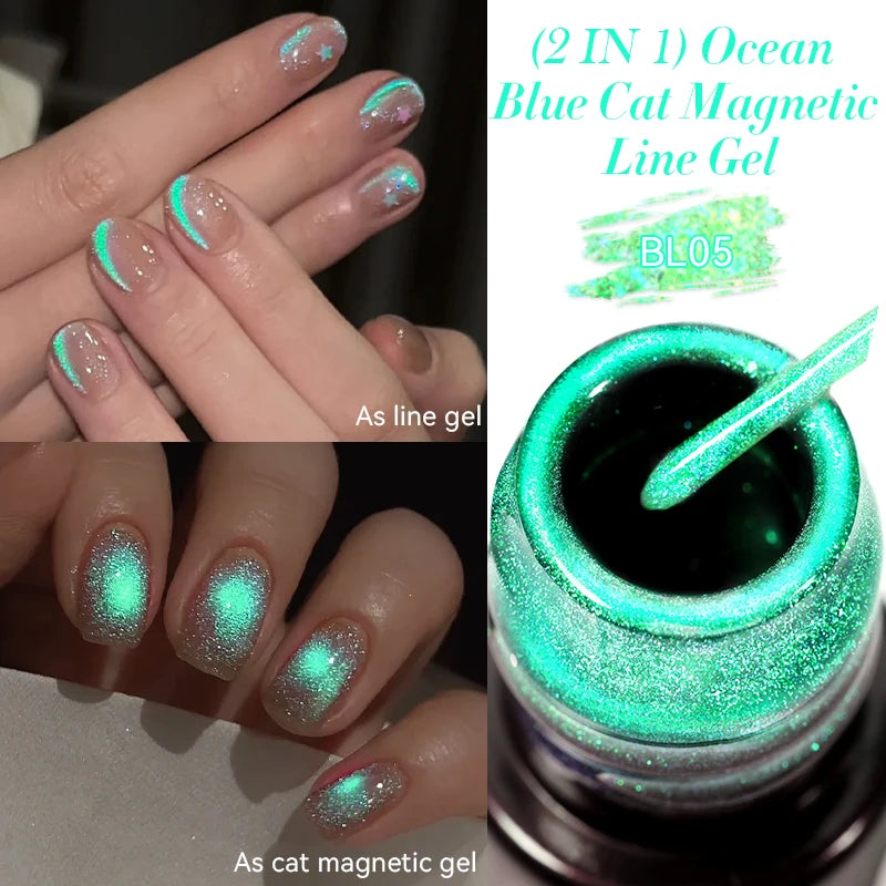 LILYCUTE 5ml Super Bright Metallic Painting Liner Gel – Silver & Holographic UV Gel & More Colours