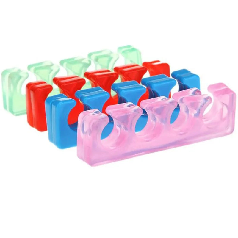 Soft Silicone Finger Toe Separator 5 Colours Feet Care Nail Tools Pedicure Foot Braces Support