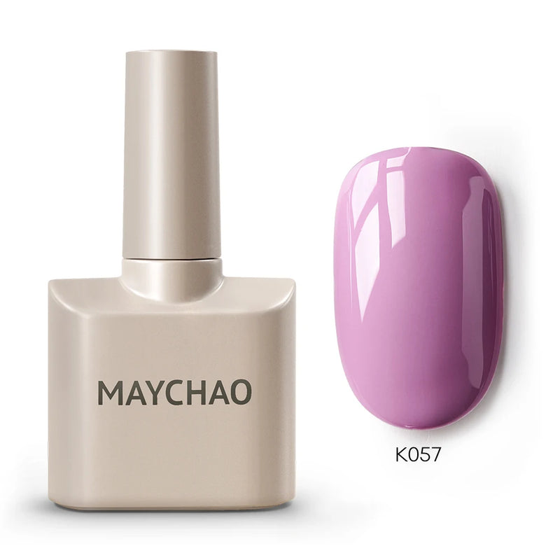 MAYCHAO 12ml Gel Nail Polish – 48 Vibrant Colors, Semi-Permanent UV LED Glossy & Frosted Finish