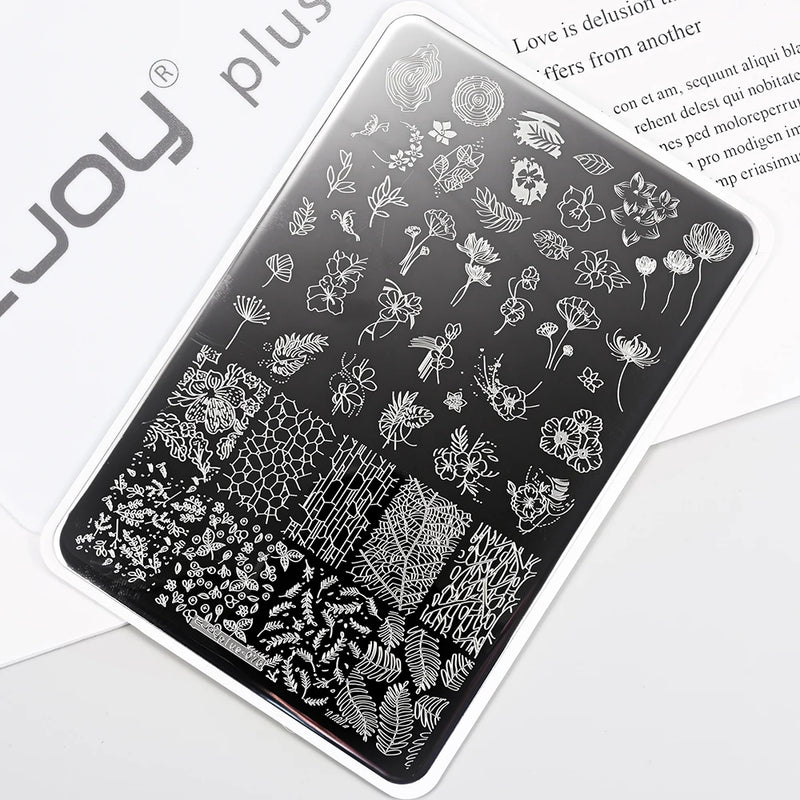 Large Geometry Nail Stamping Plate – Stainless Steel Template for Nail Art