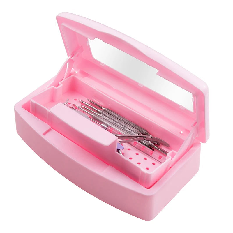 Manicure Tools Sterilizing Tray – Professional Nail Tool Disinfection & Storage Box