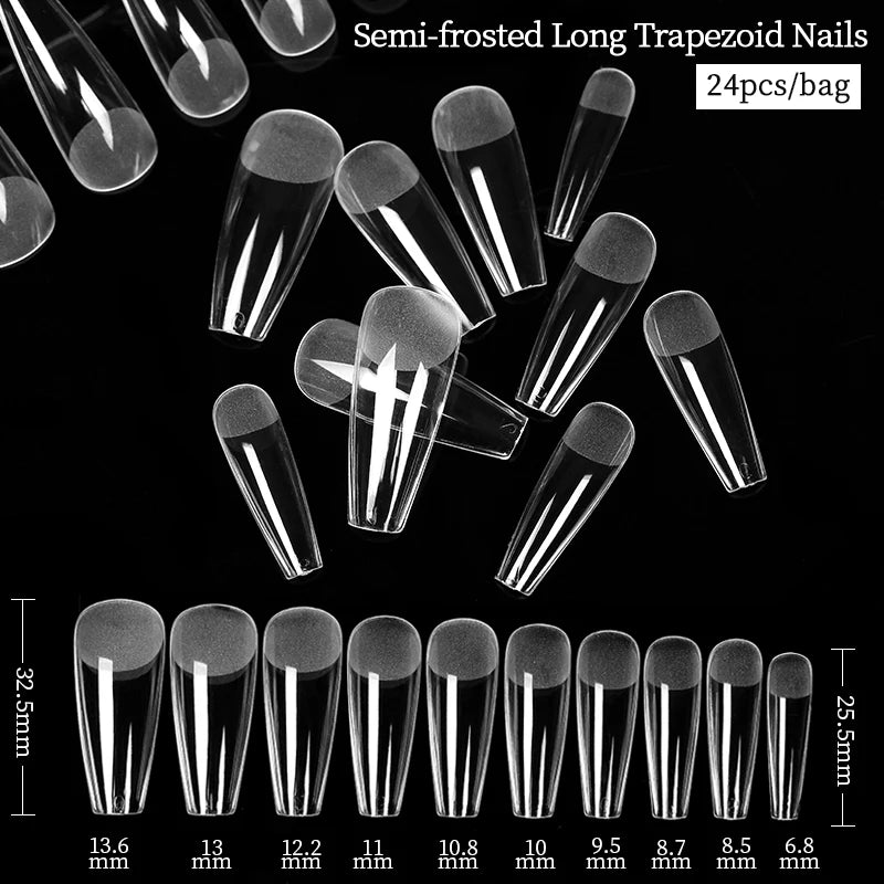 60Pcs Dual Nail Forms – Short Almond Acrylic Extension Tips for Quick DIY Nail Art