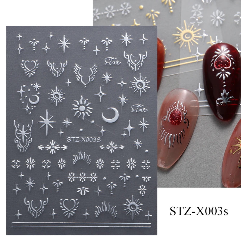 Gradient 3D Jelly Nail Stickers – Ombre Red & Pink Blush Translucent Gel Polish Wraps & More