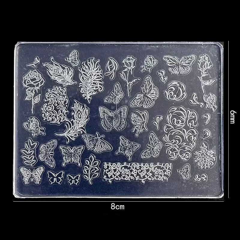 1pc Relief Sweater Snowflake 3D Acrylic Mold Photo Frame Silicone Nails DIY Nail Art Templates