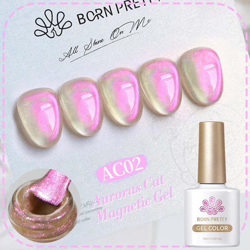 BORN PRETTY Auroras Cat Magnetic Gel Nail Polish 10ml – Semi-Permanent Jelly Glass Effect