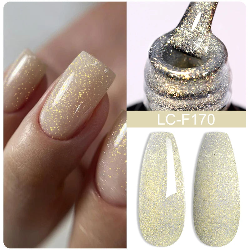 LILYCUTE 7ml Platinum Cat Eye Gel Polish – Rose Gold Foil Effect, Magnetic UV Gel for Nail Art