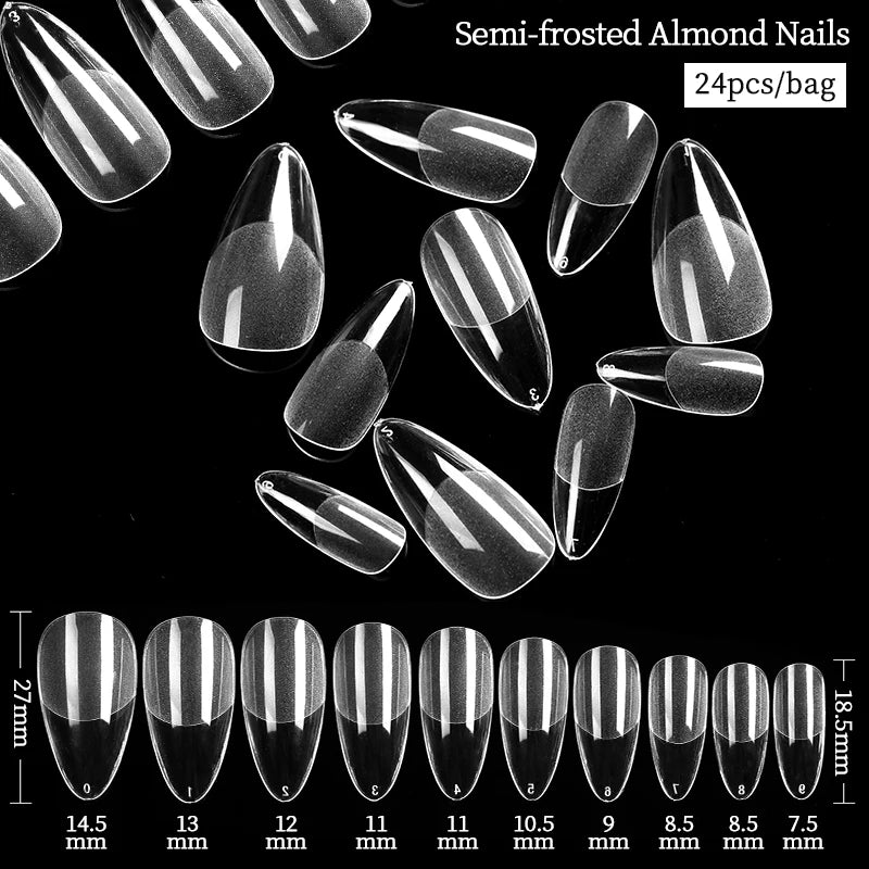 60Pcs Dual Nail Forms – Short Almond Acrylic Extension Tips for Quick DIY Nail Art