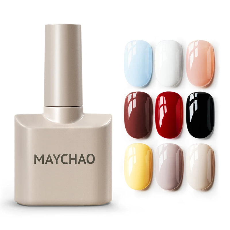 MAYCHAO 12ml Gel Nail Polish – 48 Vibrant Colors, Semi-Permanent UV LED Glossy & Frosted Finish