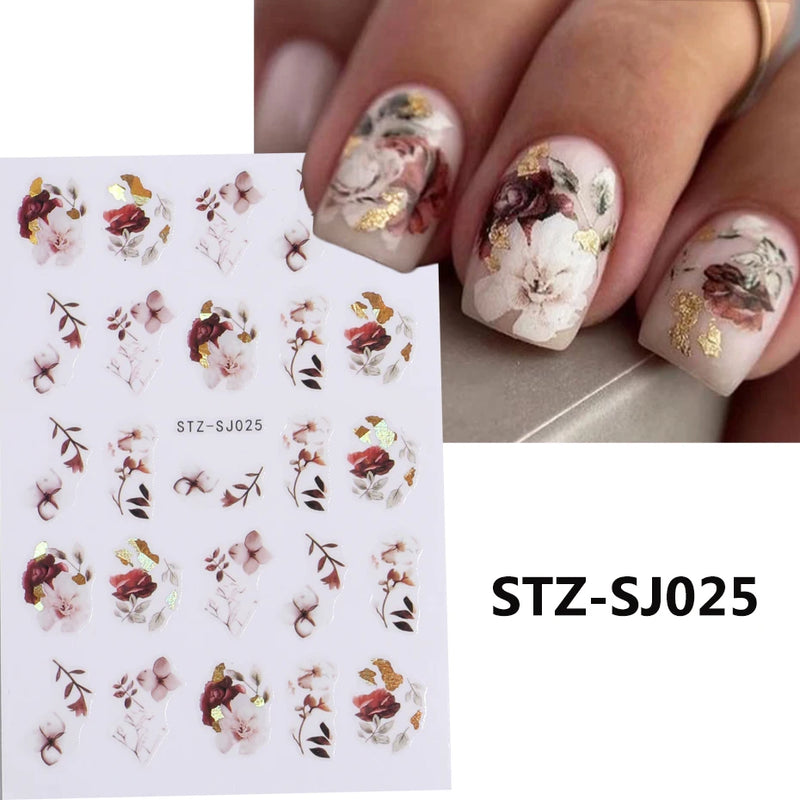 3D Nail Stickers – Self-Adhesive Nail Decals for DIY Manicure & Nail Art Decoration