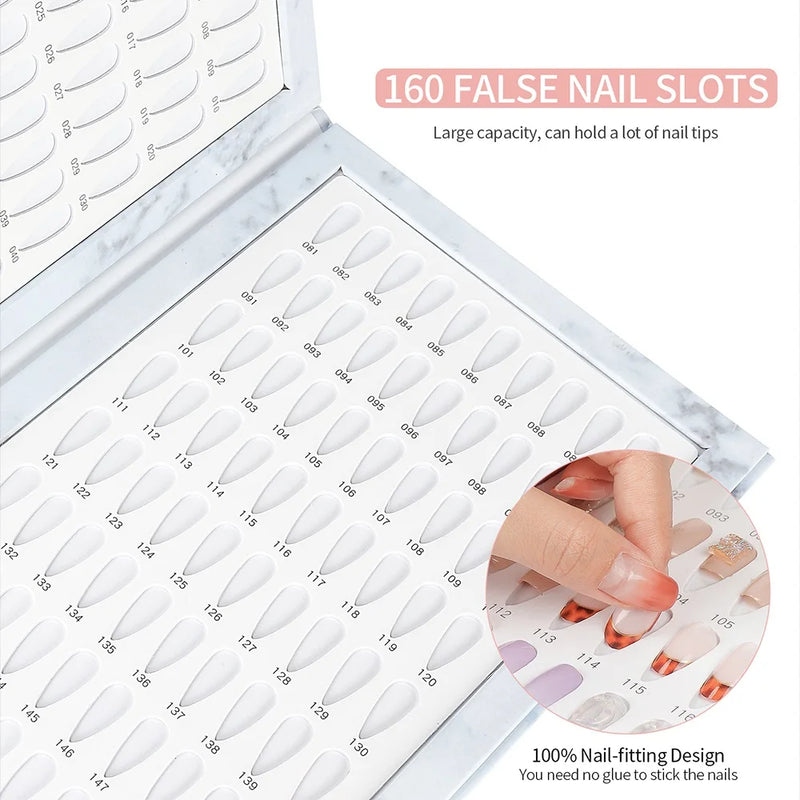 Fake Nails Tips Display Book Nail Polish Storage Book False Nails Styles Showing Book