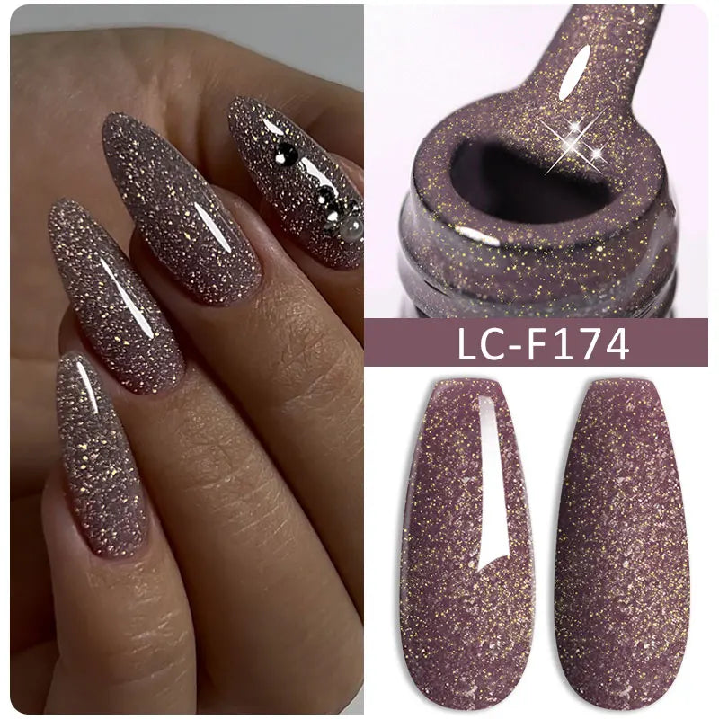 LILYCUTE 7ml Platinum Cat Eye Gel Polish – Rose Gold Foil Effect, Magnetic UV Gel for Nail Art