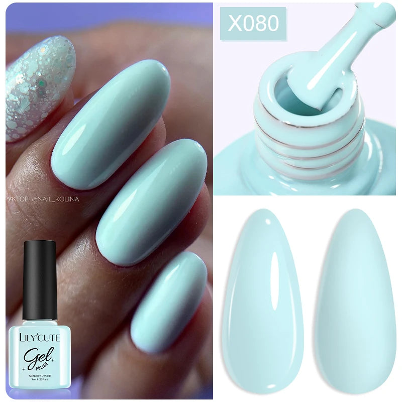 LILYCUTE 7ml Super Bright Metallic Gel Polish – Silver Mirror Effect