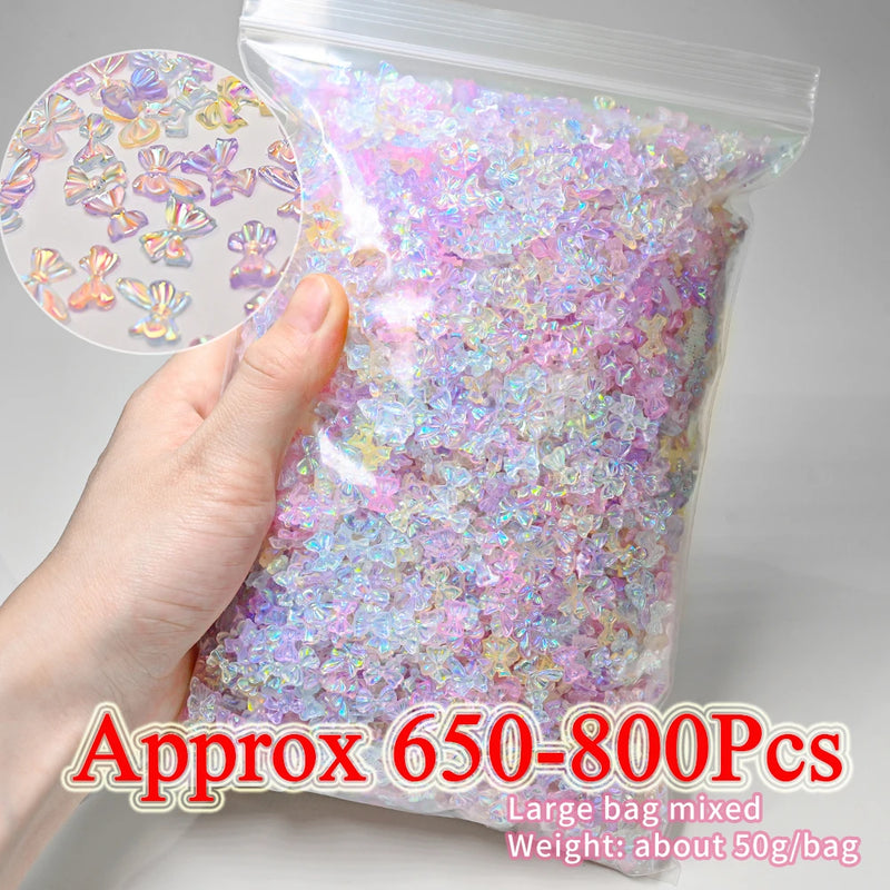 10,000PCS Mini Nail Rhinestones – Mixed Colours Glitter Crystal Stones Flatback Nail Charms