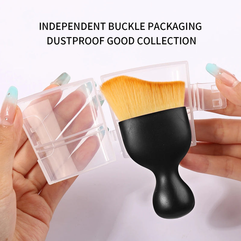 1pc Nail Art Dust Brush – Acrylic UV Gel Polish Powder Cleaning Brush for Manicure & Makeup