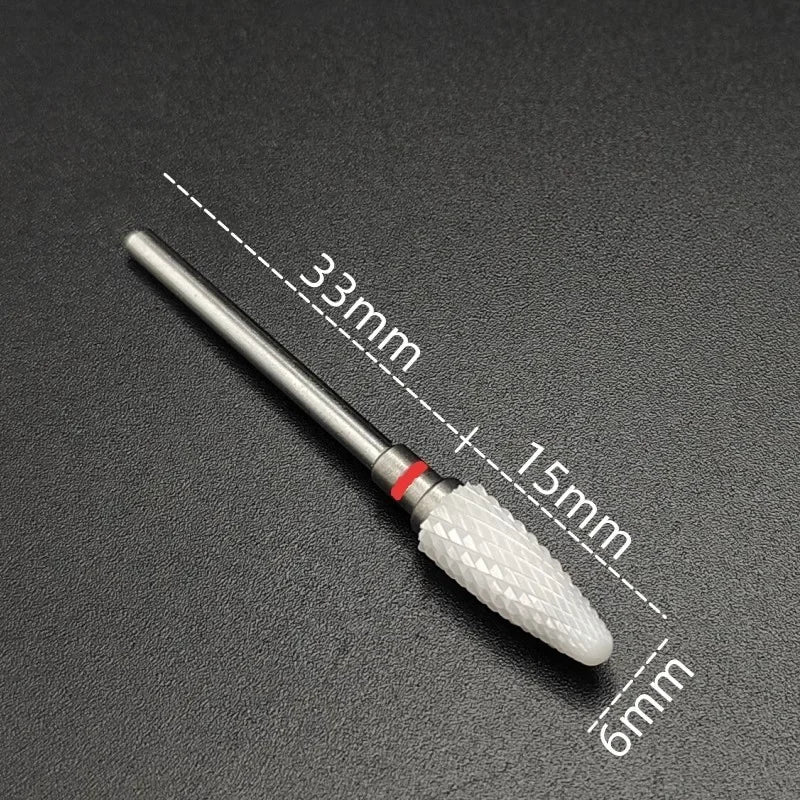 Ceramic Carbide Nail Drill Bit – Electric Milling Cutter for Manicure & Pedicure