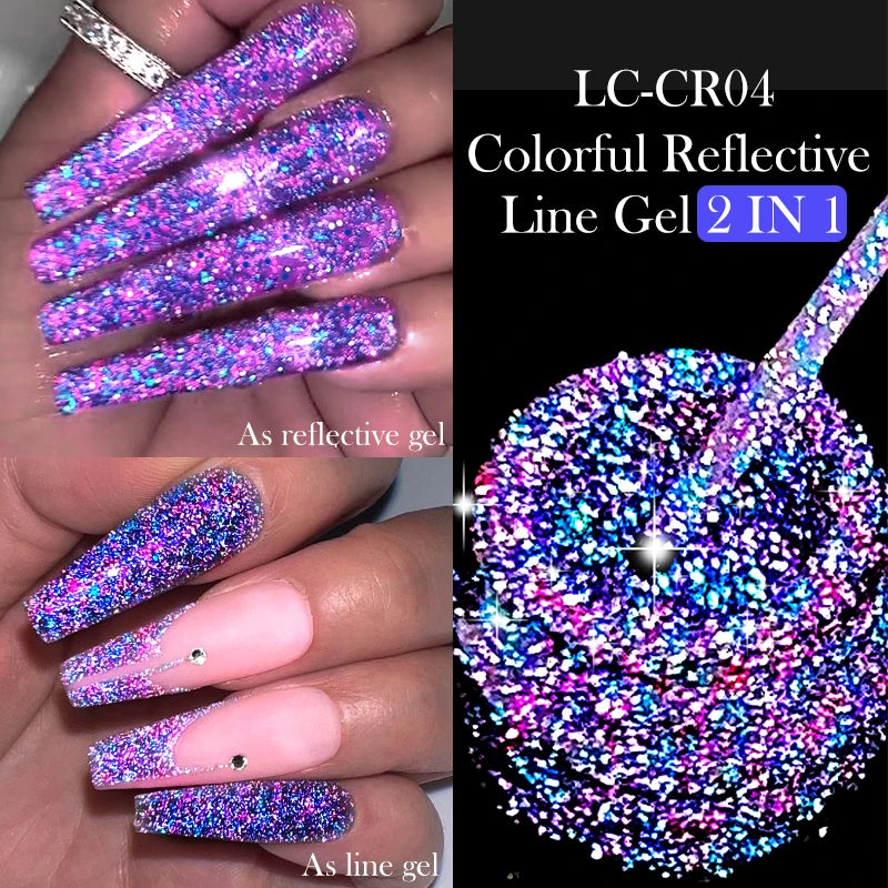 LILYCUTE 7ml Super Bright Metallic Gel Polish – Silver Mirror Effect