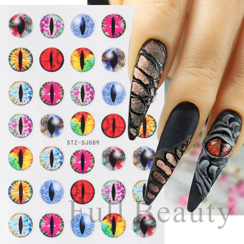 3D Nail Stickers – Self-Adhesive Nail Decals for DIY Manicure & Nail Art Decoration