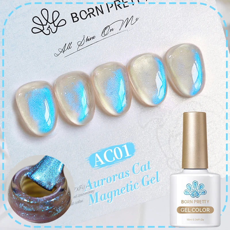 BORN PRETTY 10ml Silver Water Light Cat Magnetic Gel Nail Polish – Semi Permanent