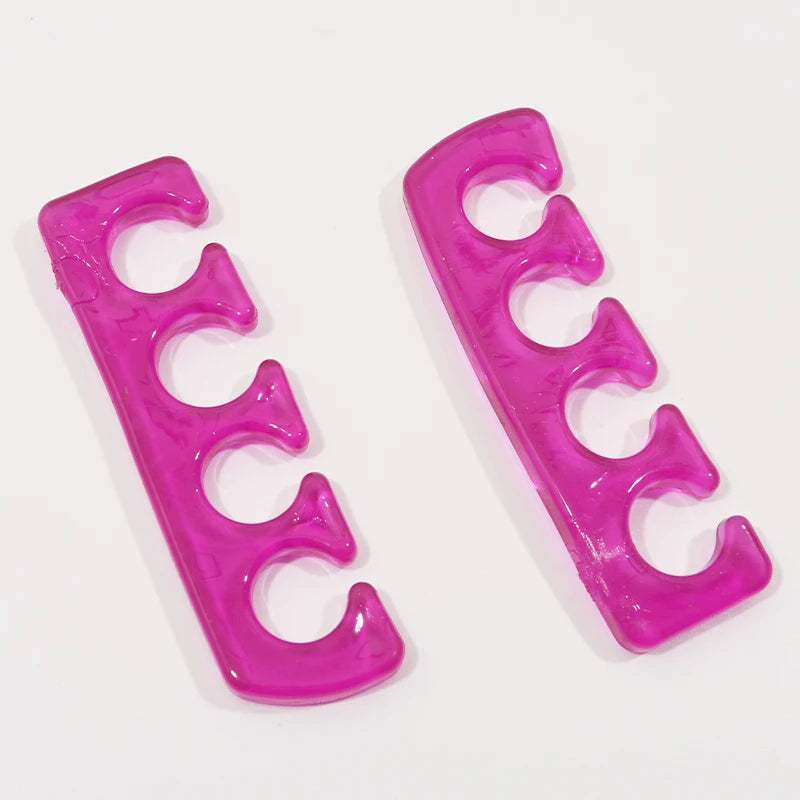 2pcs Soft Silicone Toe & Finger Separators – Flexible Nail Polish Pedicure Spacers in 5 Colours