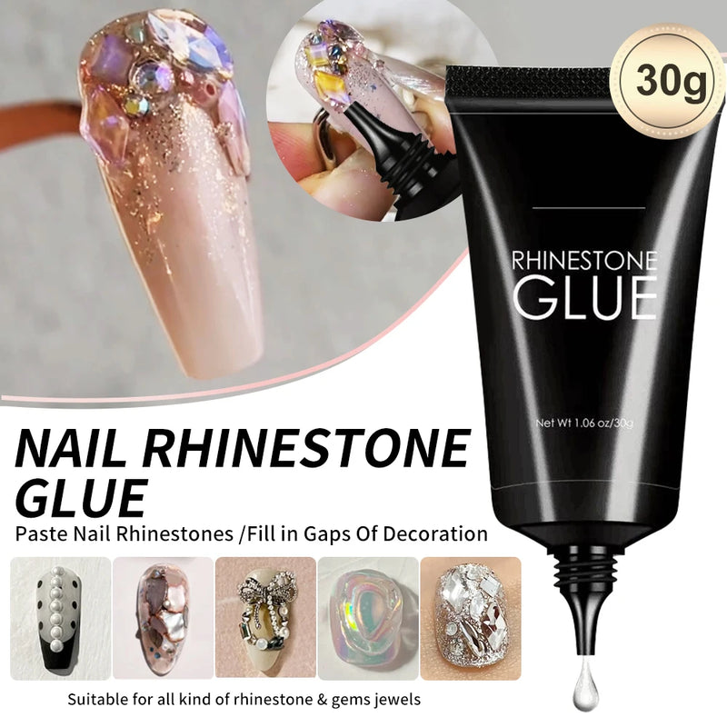 3D Nail Sculpting Clear Gel – 30g Moulding Gel for Nail Art, Embossed Candy Gel, Rhinestone Adhesive