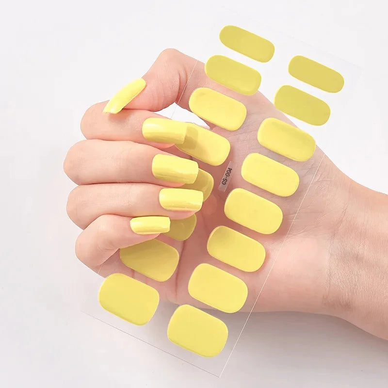 Ultra-Thin Non-Trace Full Nail Stickers – Wear-Free, Waterproof & Glitter Nail Art Patches