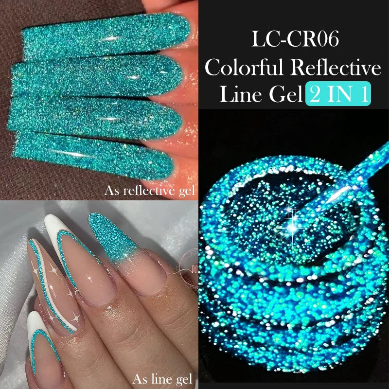 LILYCUTE 7ml Super Bright Metallic Gel Polish – Silver Mirror Effect