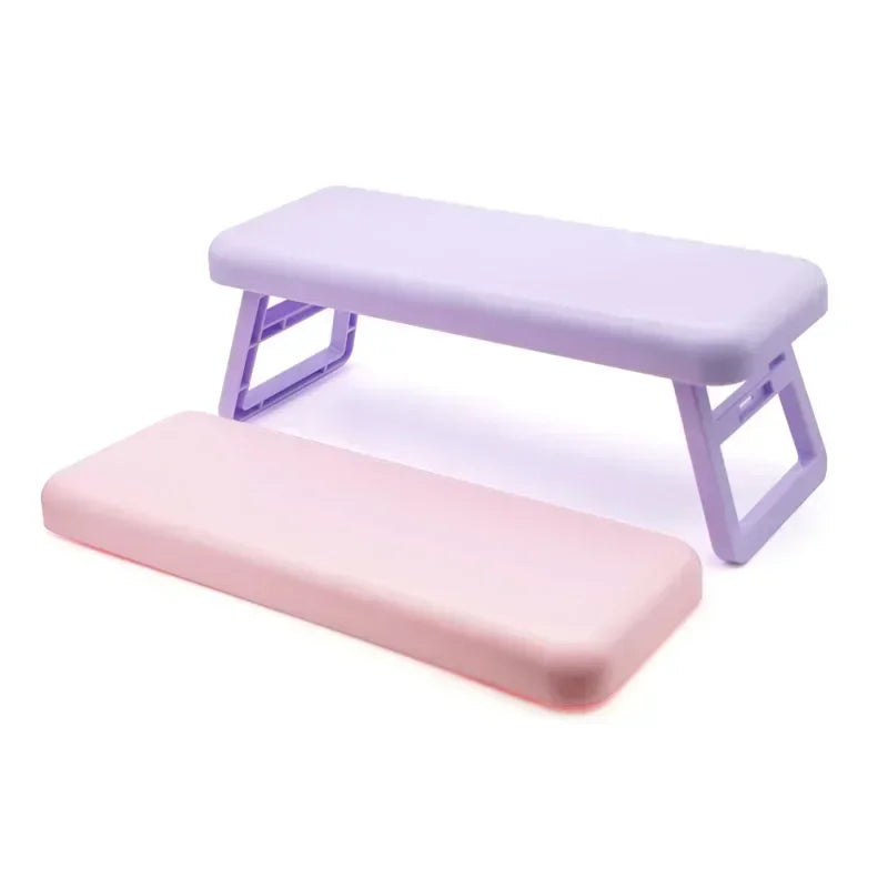 Folding Nail Hand Rest – Manicure Arm Stand Cushion for Salon & Home Use