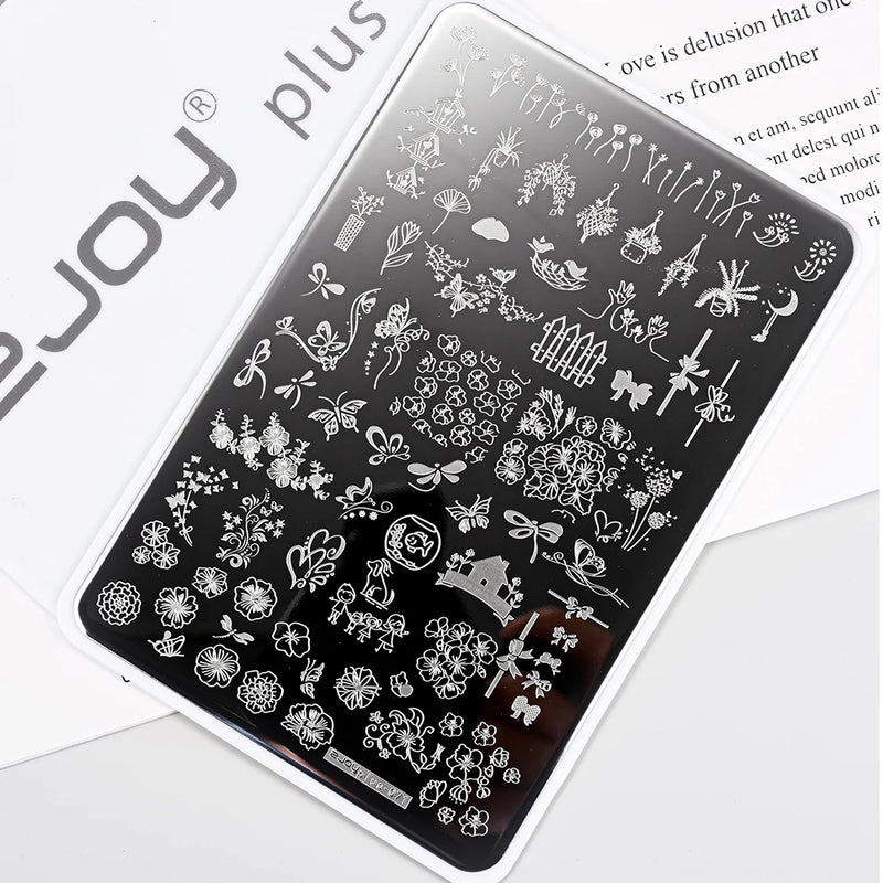 Large Geometry Nail Stamping Plate – Stainless Steel Template for Nail Art