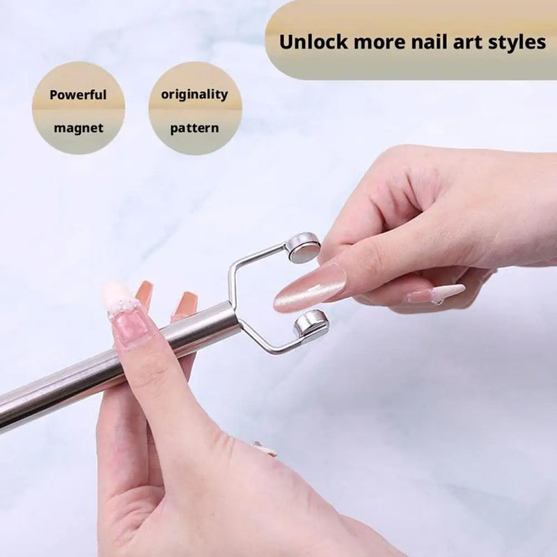 Y-Shaped Nail Art Magnet – 3-in-1 Cat Eye Effect Tool for UV Gel Polish, Strong Magnetic Nail Stick