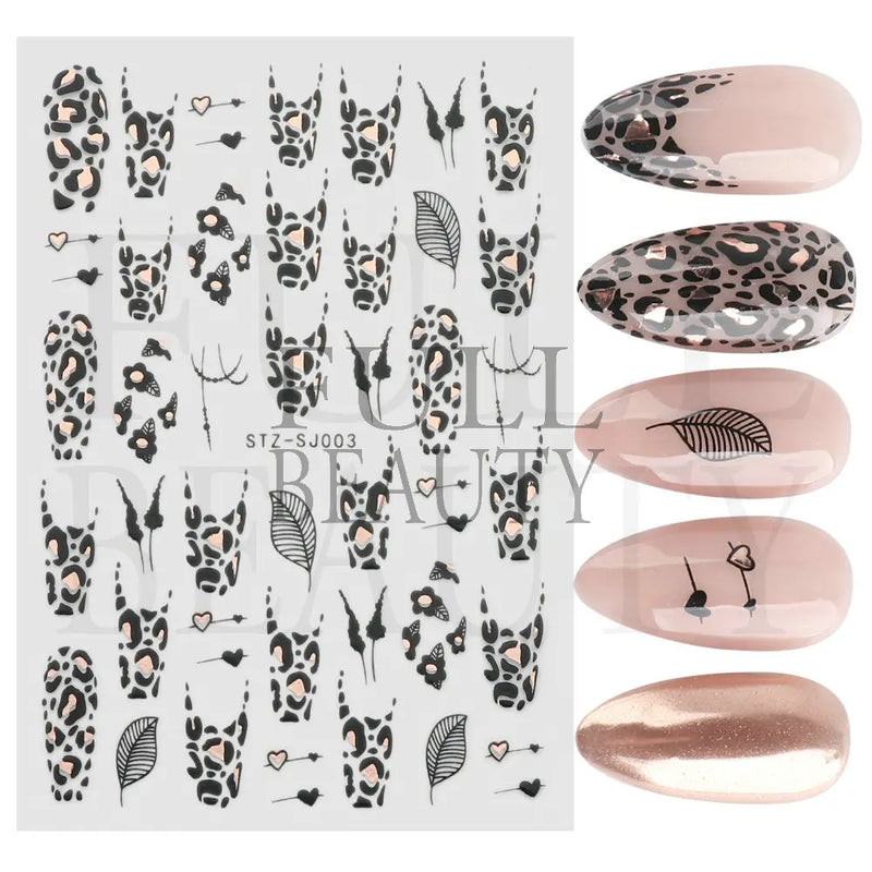 3D Nail Stickers – Self-Adhesive Nail Decals for DIY Manicure & Nail Art Decoration