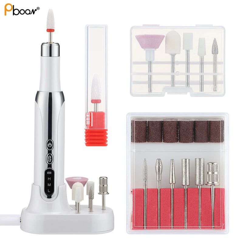 USB Professional Nail Drill Pen – Cordless Electric Nail File Machine for Acrylic & Gel Nails