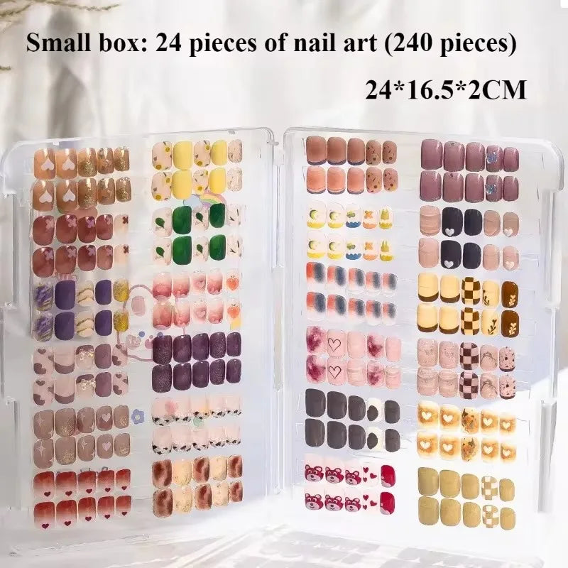 Transparent Nail Art Storage Book – Dustproof Display for Nail Designs