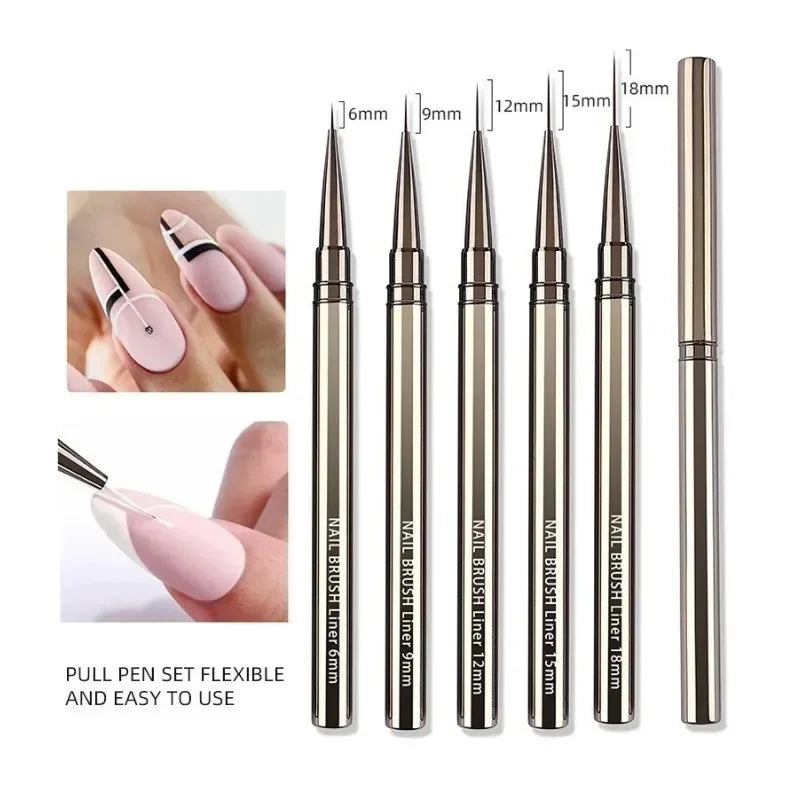 Nail Art Liner Brushes – Precision Striping & Detailing Tool