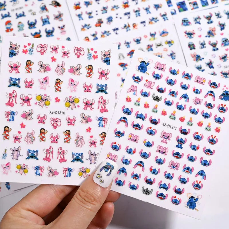 1pc Cartoon Mini Nail Stickers – 3D Cartoon Decal Stickers for Nail Art Decorations