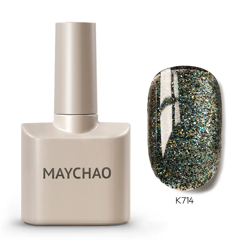 MAYCHAO 12ml Gel Nail Polish – 48 Vibrant Colors, Semi-Permanent UV LED Glossy & Frosted Finish